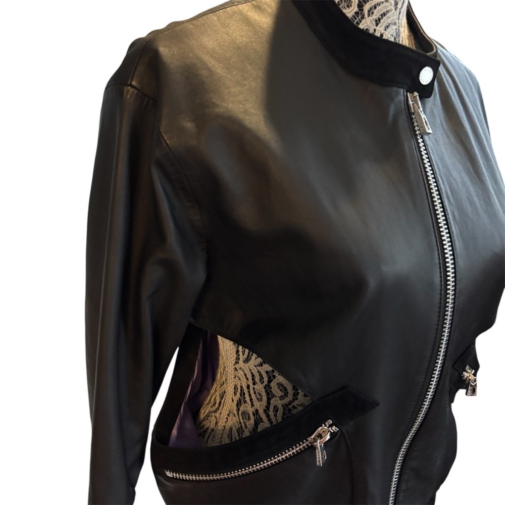 Diego M Black Leather Women's Jacket